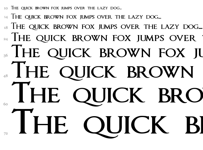 Imperator font waterfall